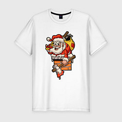 Мужская slim-футболка Киллер Санта