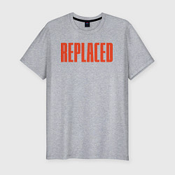 Мужская slim-футболка Replaced logo