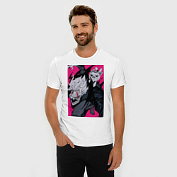 Футболка slim-fit Дандадан Кэн Такакура, цвет: белый — фото 2
