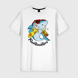 Мужская slim-футболка Fuerteventura summer style - shark