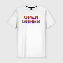 Футболка slim-fit Open gamer logo, цвет: белый