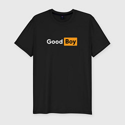 Футболка slim-fit Good boy - антибренд, цвет: черный