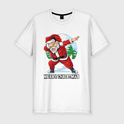 Мужская slim-футболка Dab Santa