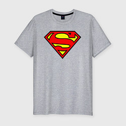 Футболка slim-fit Superman logo, цвет: меланж