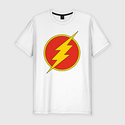 Мужская slim-футболка Flash logo