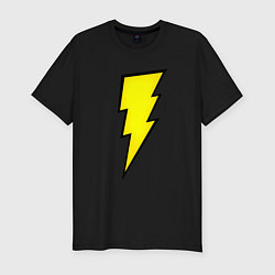 Футболка slim-fit Shazam and Black Adam logo, цвет: черный