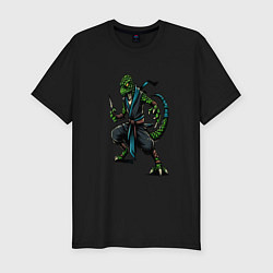 Футболка slim-fit Рептилия токсичная, цвет: черный