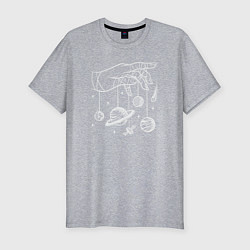 Мужская slim-футболка Кукловод космоса