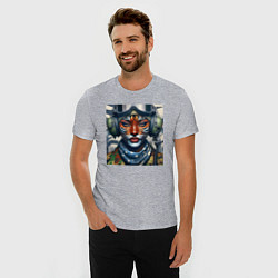 Футболка slim-fit Tigress girl military pilot, цвет: меланж — фото 2