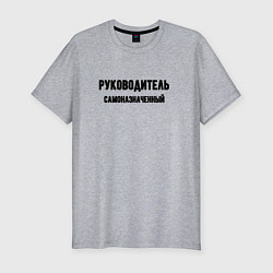 Мужская slim-футболка Руководитель самоназначенный
