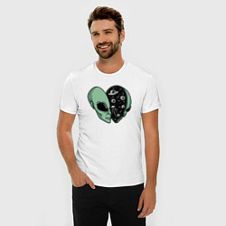 Футболка slim-fit Space alien, цвет: белый — фото 2