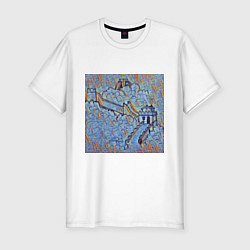 Мужская slim-футболка Великая китайская стена