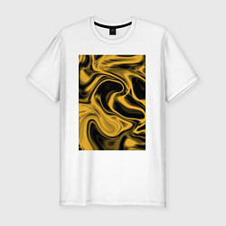 Футболка slim-fit Liquid gold, цвет: белый