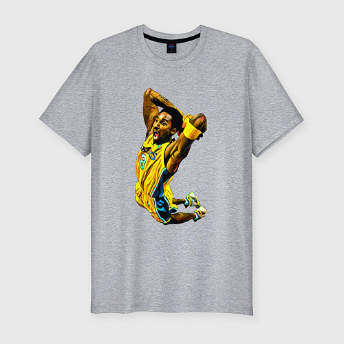Мужская slim-футболка Kobe Bryant dunk / Меланж – фото 1