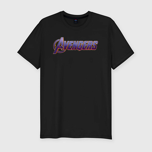 Мужская slim-футболка Avengers endgame logo / Черный – фото 1