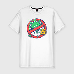 Футболка slim-fit Стоп вирус, цвет: белый