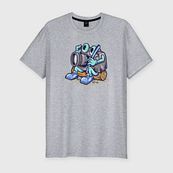 Футболка slim-fit Я фотограф, цвет: меланж