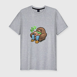 Мужская slim-футболка Слишком быстрый для тебя