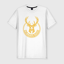 Футболка slim-fit NBA Milwaukee Bucks, цвет: белый