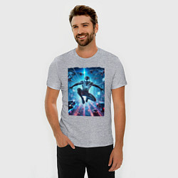 Футболка slim-fit Spider man - cyberpunk fantasy, цвет: меланж — фото 2