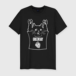 Футболка slim-fit Green Day - cat rock, цвет: черный