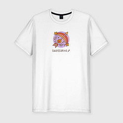 Мужская slim-футболка Знак зодиака Стрелец