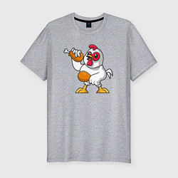 Мужская slim-футболка Куриные ножки