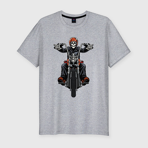 Мужская slim-футболка Dead racer / Меланж – фото 1