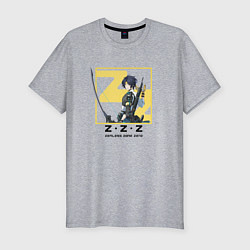 Мужская slim-футболка Асаба Харумаса - Zenless Zone Zero