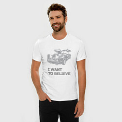 Футболка slim-fit Назад в будущее i want to belive, цвет: белый — фото 2