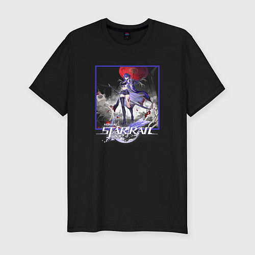 Мужская slim-футболка Ахерон / Черный – фото 1