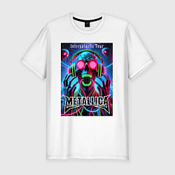 Футболка slim-fit Metallica - playbill of the intergalactic tour, цвет: белый