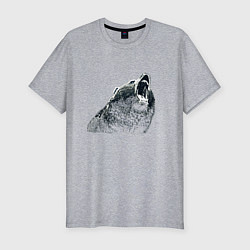 Мужская slim-футболка Бурый в гневе