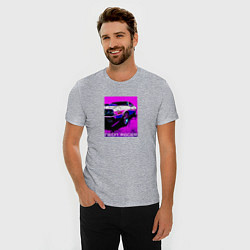 Футболка slim-fit Neon racer, цвет: меланж — фото 2