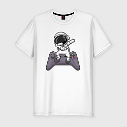 Футболка slim-fit Space dab gamer, цвет: белый