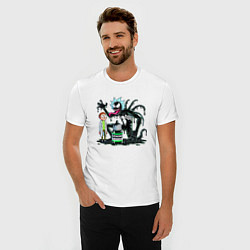 Футболка slim-fit Morty and Rick-Venom - ai art fantasy, цвет: белый — фото 2