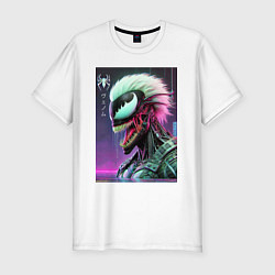 Мужская slim-футболка Ребрендинг ядовитой слизи в киберпанк