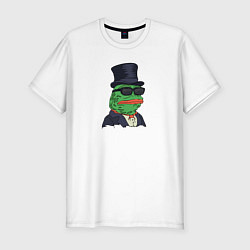 Мужская slim-футболка Лягушонок пепе