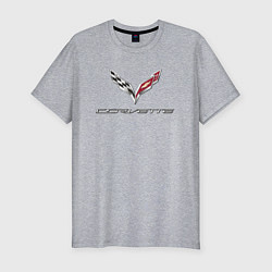 Футболка slim-fit Chevrolet Corvette - racing team, цвет: меланж