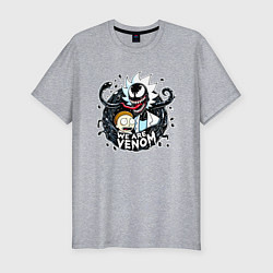 Мужская slim-футболка Morty and Rick-Venom - meme