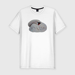 Мужская slim-футболка Спящий лебедь