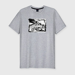 Мужская slim-футболка Туры на природе