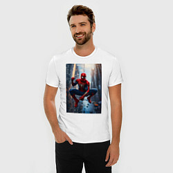 Футболка slim-fit Spider Man на страже справедливости, цвет: белый — фото 2