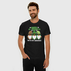 Футболка slim-fit Happy St Patricks day - dwarves, цвет: черный — фото 2