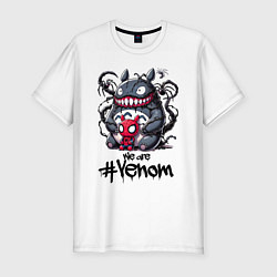 Футболка slim-fit Totoro-Venom and Spider-man, цвет: белый