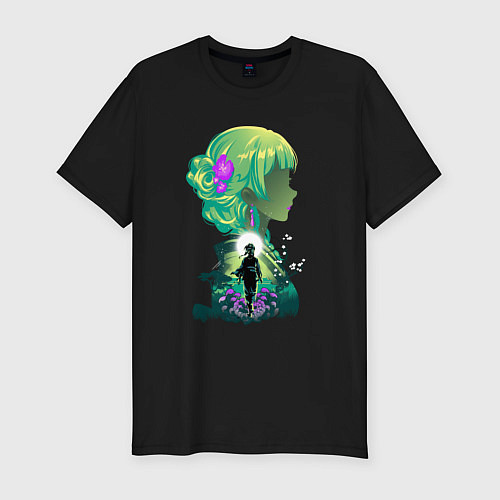 Мужская slim-футболка Сяомао силуэт - Монолог фармацевта / Черный – фото 1