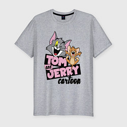 Мужская slim-футболка Tom and Jerry