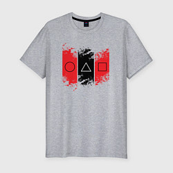 Мужская slim-футболка Squid game logos