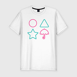 Мужская slim-футболка Игра в символы