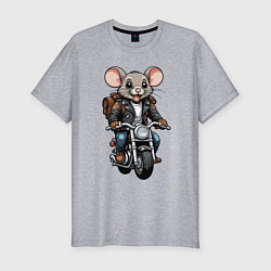 Футболка slim-fit Biker mice, цвет: меланж